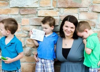 Triplet boys and mom | New Orleans Moms Blog