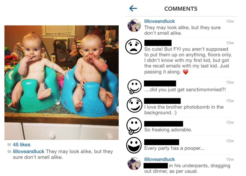 Instagram with comments