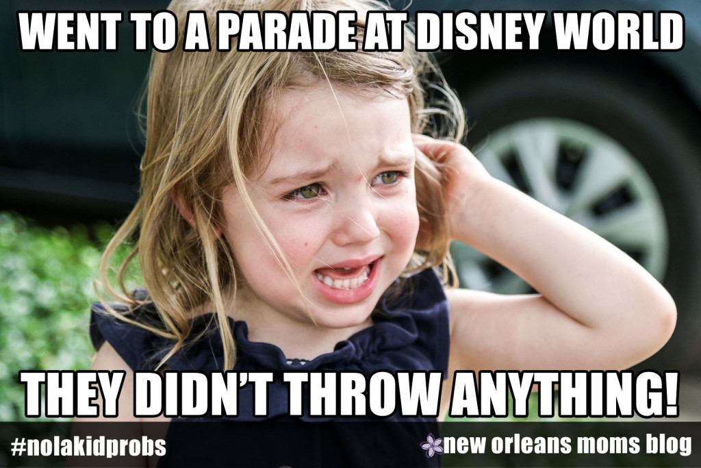 #nolakidprobs went to a parade at Disney World, they didn't throw anything!