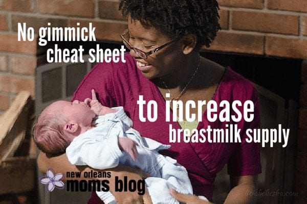 to increase breastmilk supply