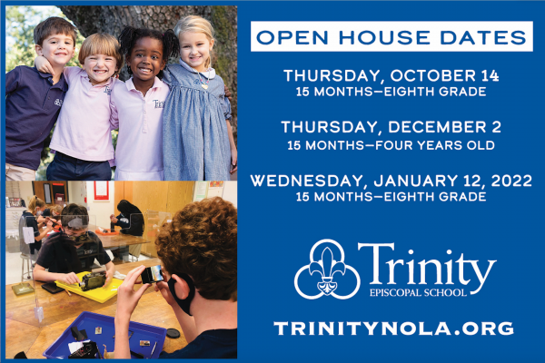 Trinity Episcopal School is a coeducational, independent day school serving students age 15 months through Eighth Grade