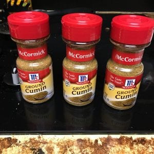 3 jars of cumin spice