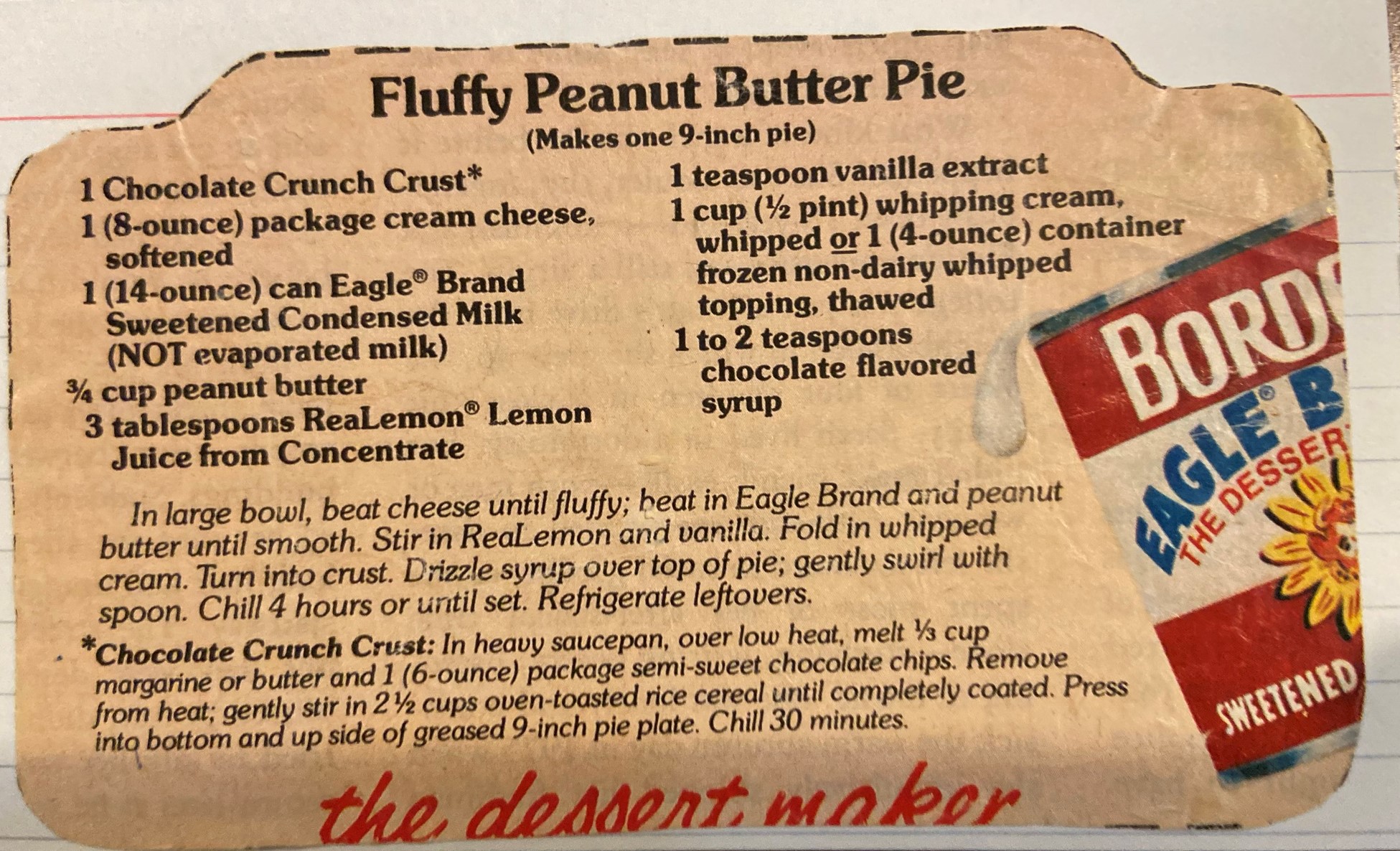 Fluffy Peanut Butter Pie