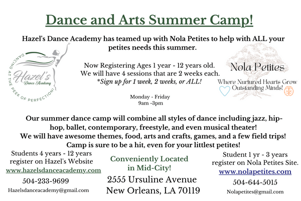 Dance and Art Camp New Orleans
