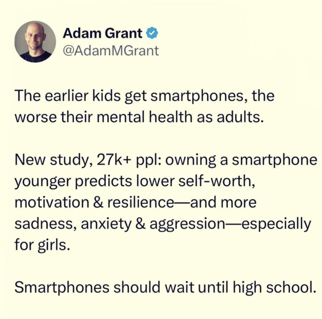 Adam Grant and smart phones