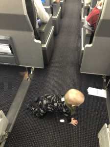 Baby on board! Toddler takes their first international flight.
