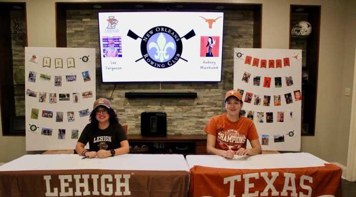 Lee Ferguson and Aubrey Muirhead sign their letters of intent on National Signing Day.