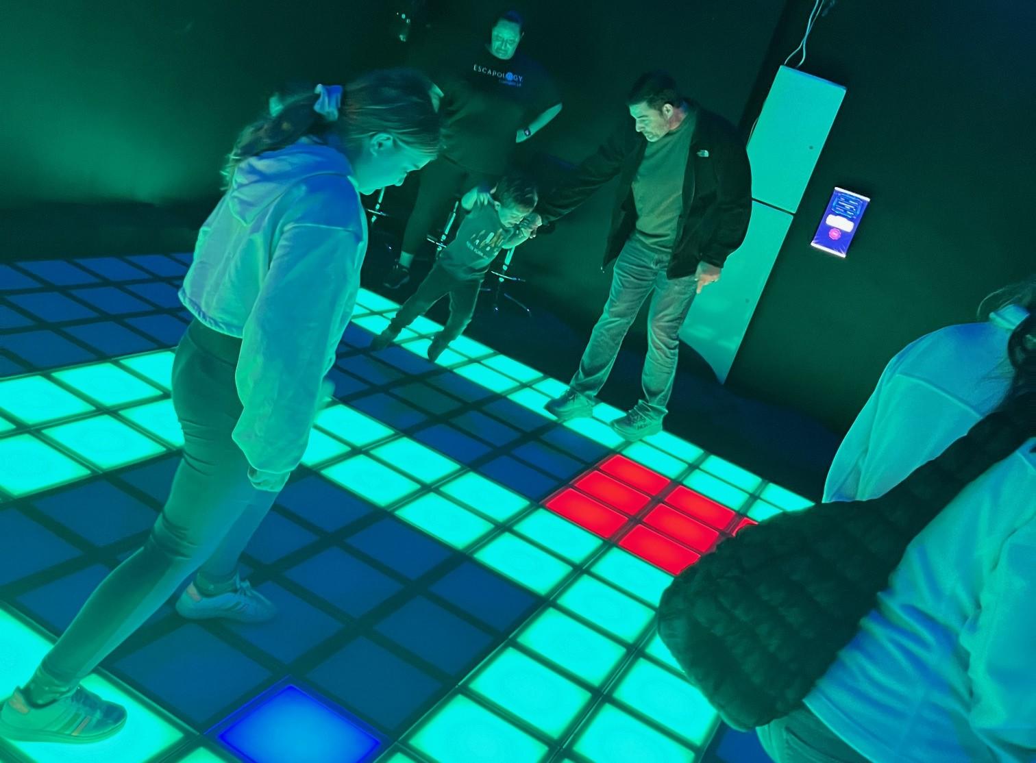 LED Gaming Floor at Escapology Covington 